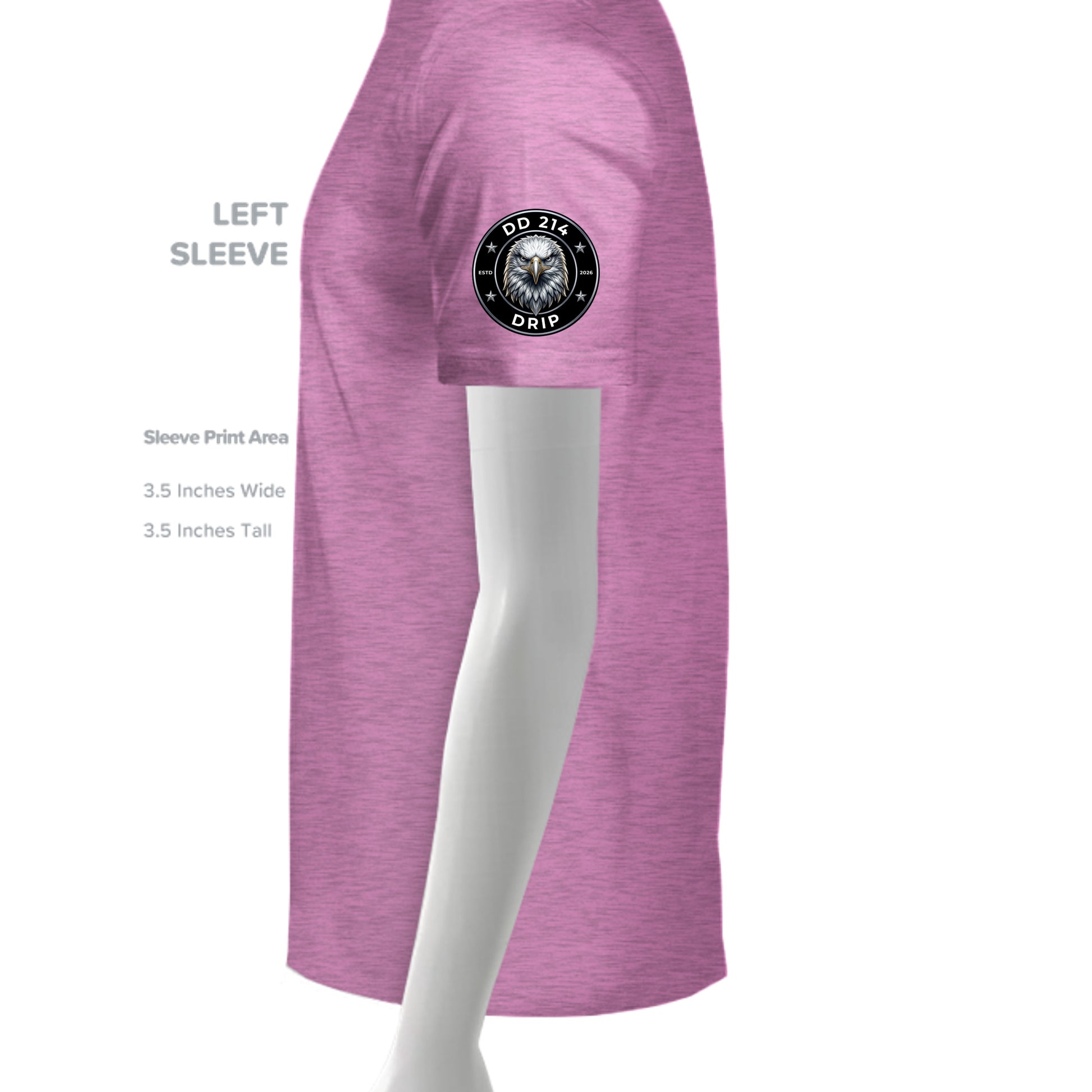 HEATHER RADIANT ORCHID - G500 - SLEEVE_LEFT